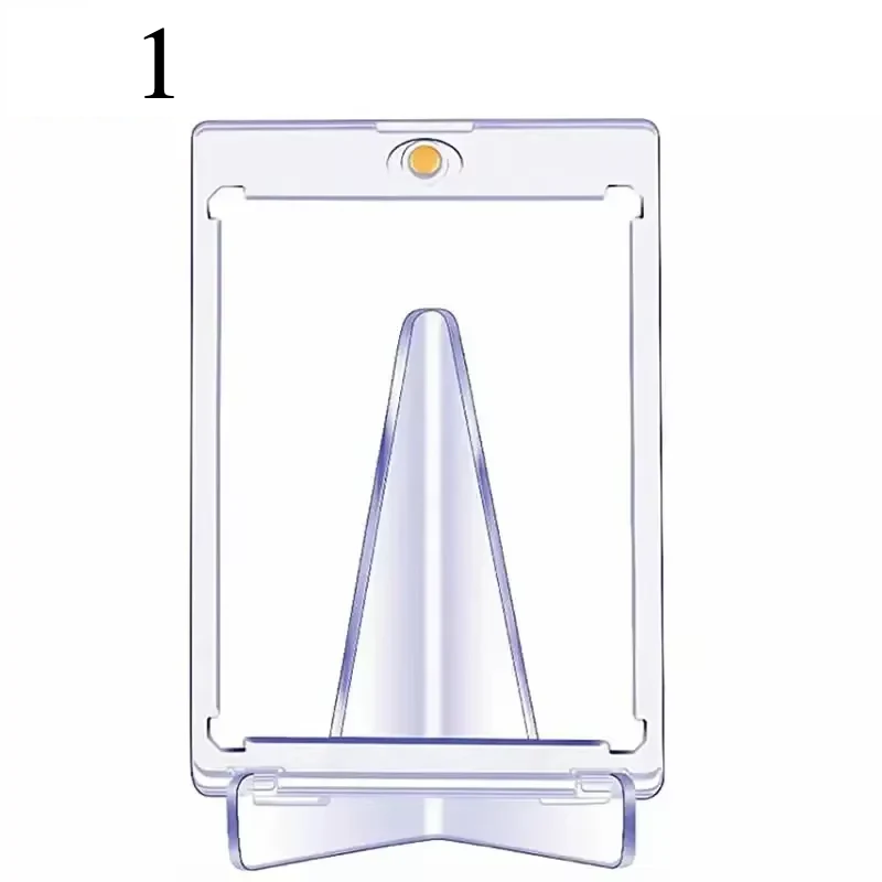 10-1PCS Magnetic Cards Holder for Trading Card Support Set Arcylic Triangle Card Display Stand Waterproof Transparent Protector