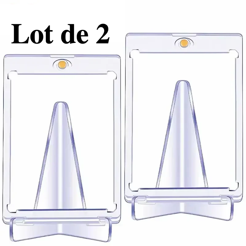 10-1PCS Magnetic Cards Holder for Trading Card Support Set Arcylic Triangle Card Display Stand Waterproof Transparent Protector