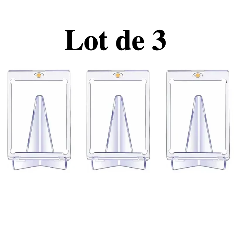10-1PCS Magnetic Cards Holder for Trading Card Support Set Arcylic Triangle Card Display Stand Waterproof Transparent Protector