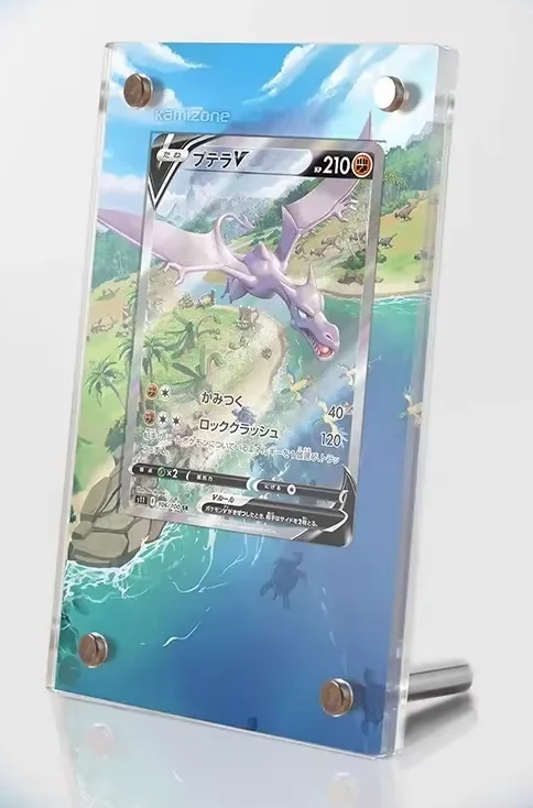 Pokemon Display Stand Mew VMAX Magikarp Cynthia Miriam Charizard Acrylic Card Brick Photo Frame PTCG Gift Toy Not Include Cards