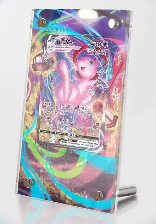 Pokemon Display Stand Mew VMAX Magikarp Cynthia Miriam Charizard Acrylic Card Brick Photo Frame PTCG Gift Toy Not Include Cards