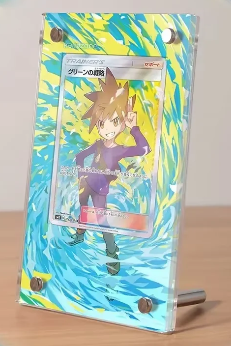 Pokemon Display Stand Mew VMAX Magikarp Cynthia Miriam Charizard Acrylic Card Brick Photo Frame PTCG Gift Toy Not Include Cards