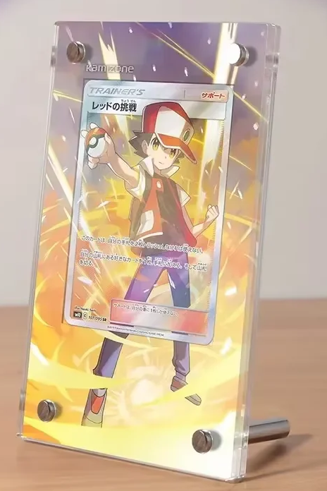 Pokemon Display Stand Mew VMAX Magikarp Cynthia Miriam Charizard Acrylic Card Brick Photo Frame PTCG Gift Toy Not Include Cards
