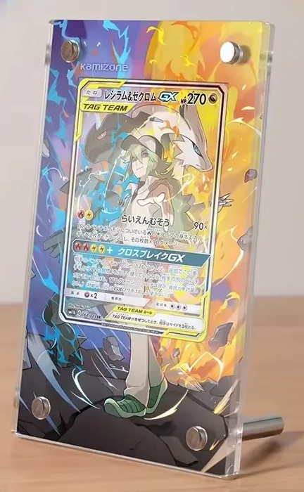 Pokemon Display Stand Mew VMAX Magikarp Cynthia Miriam Charizard Acrylic Card Brick Photo Frame PTCG Gift Toy Not Include Cards