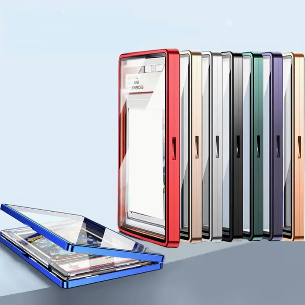 Multicolor Aluminum Alloy Graded Card Protect Cases for PSA CGC BGS Graded Cards, Scratch Resistant Trading Card Holder