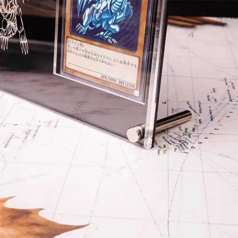 Yu-Gi-Oh Pokemon Card Brick Eeveelution White Dragon Sports Trading Card High Transparent Thickened Acrylic Display Stand Nocard