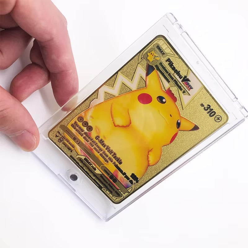 Pochettes pour cartes Pokémon, couverture magnétique transparente pour cartes VMAX