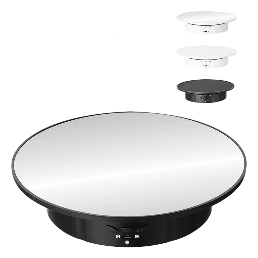 Motorised Rotating Mirror Display Stand,Three Speeds,Turntable,Rotating Holder,Usb Power Supply,Rotating Shooting