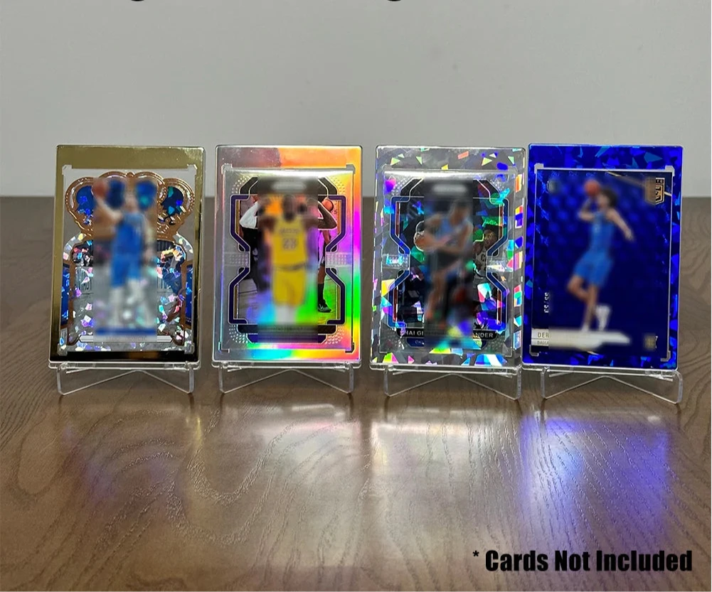 Multicolor Reflection Effect Magnetic Trading Card Holder, 35PT Color Match Card Protector