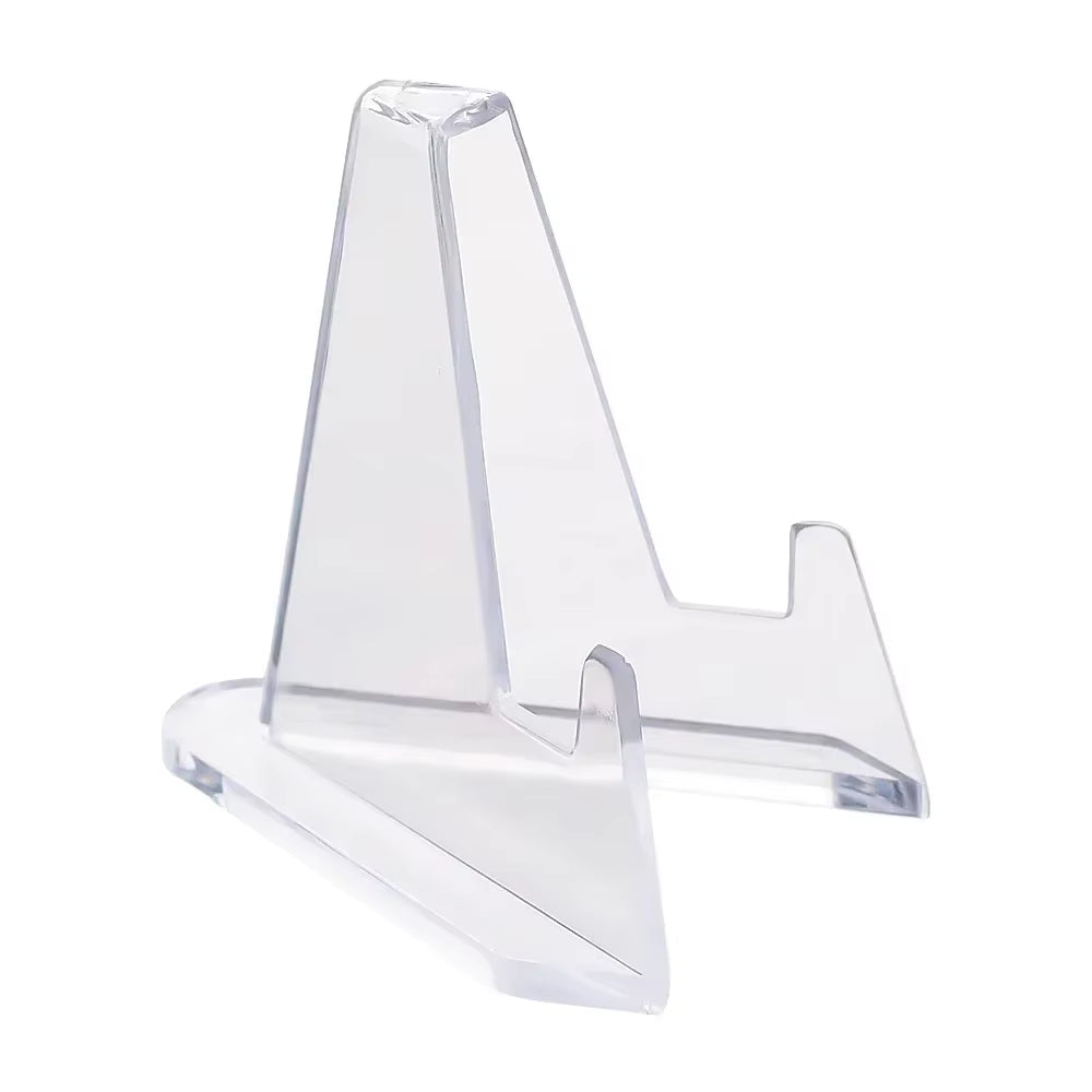 10-1PCS Magnetic Cards Holder for Trading Card Support Set Arcylic Triangle Card Display Stand Waterproof Transparent Protector