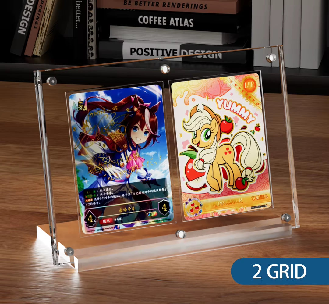 High Transparent Acrylic Magnetic Card Display Stand with Base, Suitable for Pokemon for MTG for Yugioh TCG Card Display Frames