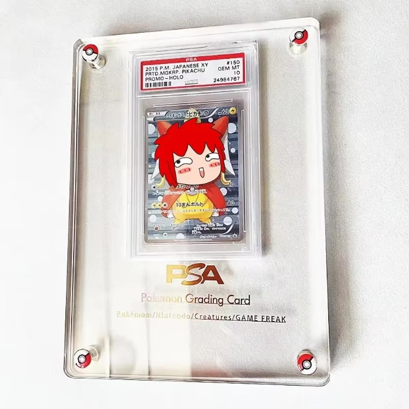 Support d’exposition en acrylique épaissi et transparent pour cartes PTCG, Pokémon, Yu-Gi-Oh, cartes gradées et cartes de sport