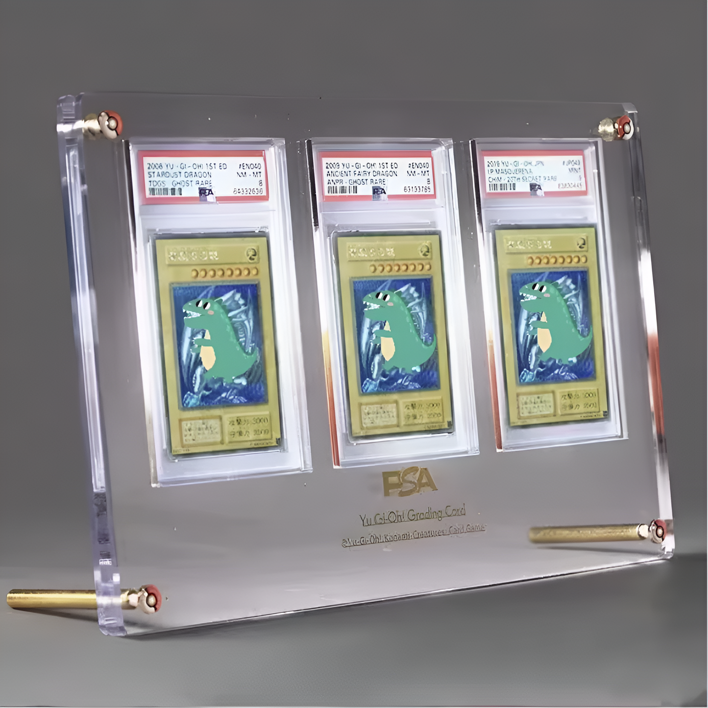 Support d’exposition en acrylique épaissi et transparent pour cartes PTCG, Pokémon, Yu-Gi-Oh, cartes gradées et cartes de sport