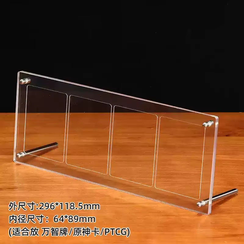 High Transparent Acrylic Magnetic Card Display Stand with Base, Suitable for Anime Cards Star Cards Game Cards Card Display Fram