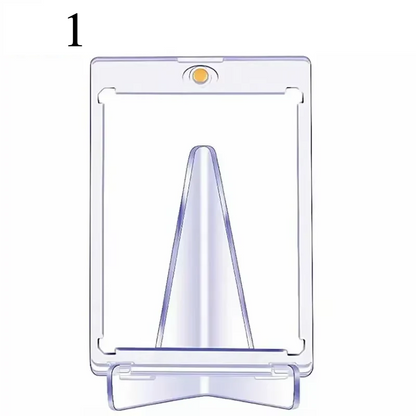 10-1PCS Magnetic Cards Holder for Trading Card Support Set Arcylic Triangle Card Display Stand Waterproof Transparent Protector