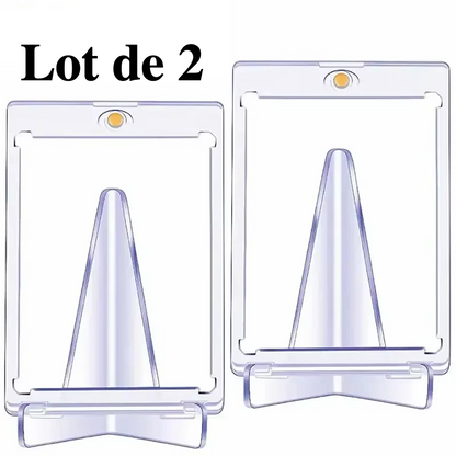 10-1PCS Magnetic Cards Holder for Trading Card Support Set Arcylic Triangle Card Display Stand Waterproof Transparent Protector