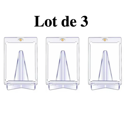10-1PCS Magnetic Cards Holder for Trading Card Support Set Arcylic Triangle Card Display Stand Waterproof Transparent Protector