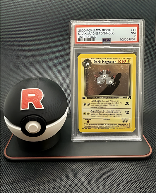 Porte-Cartes Et Présentoir Pokeball Inspiré De Team Rocket (Carte Non Incluse)