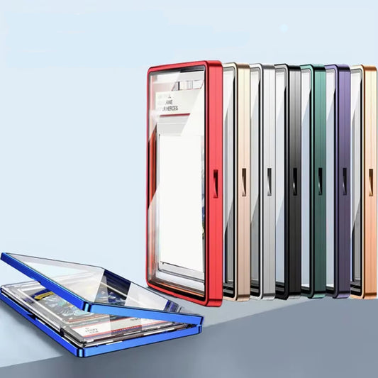 Multicolor Aluminum Alloy Graded Card Protect Cases for PSA CGC BGS Graded Cards, Scratch Resistant Trading Card Holder
