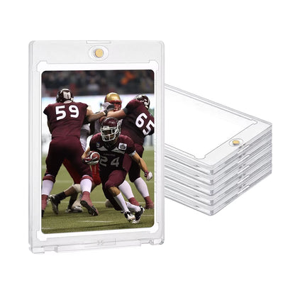 5PCS 35PT Magnetic Card Holder One Touch Card Holder for Trading/Sports Cards Acrylic Card Stands Hard Plastic Cards Display