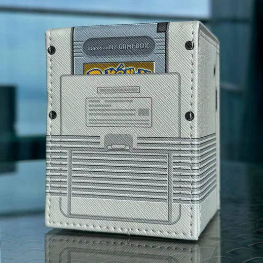 Ptcg Retro Gaming Console Card Box Storage Box Ygo Opcg Ptcg Cute Collection Card Leather Magnetic Flip Card Box Gift Toys