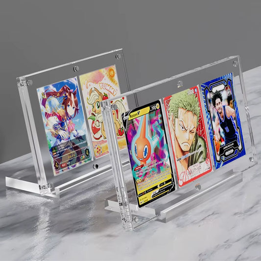 High Transparent Acrylic Magnetic Card Display Stand with Base, Suitable for Pokemon for MTG for Yugioh TCG Card Display Frames