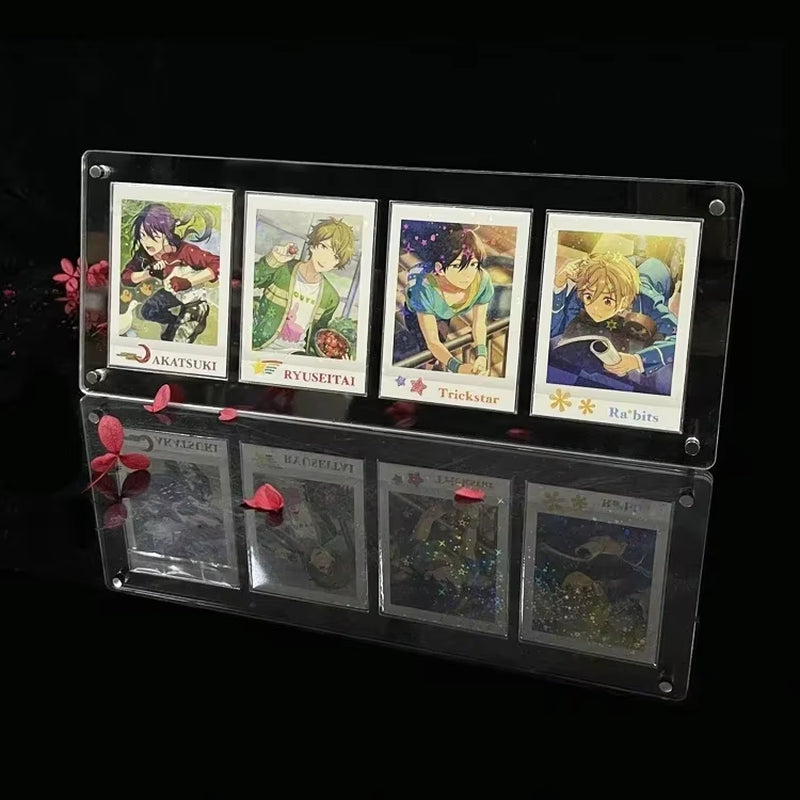 PTCG Pokemon Yu-Gi-Oh Anime Character Collection Card Display Stand Polaroid Picture Frame Thickened Acrylic Card Brick No Card