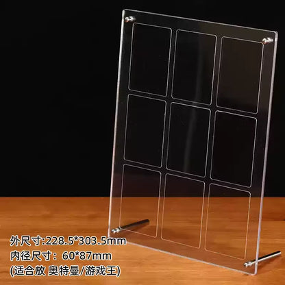High Transparent Acrylic Magnetic Card Display Stand with Base, Suitable for Anime Cards Star Cards Game Cards Card Display Fram