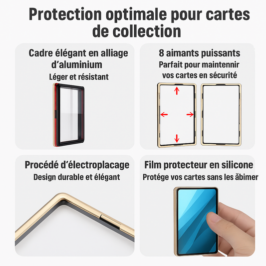 Étuis de protection pour cartes gradées en alliage d'aluminium multicolore, compatibles avec les cartes gradées PSA, CGC, BGS, résistants aux rayures, pour cartes à collectionner.