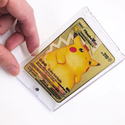Pochettes pour cartes Pokémon, couverture magnétique transparente pour cartes VMAX