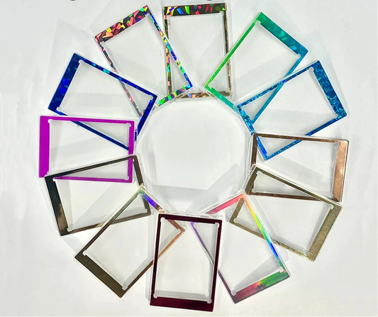 Multicolor Reflection Effect Magnetic Trading Card Holder, 35PT Color Match Card Protector
