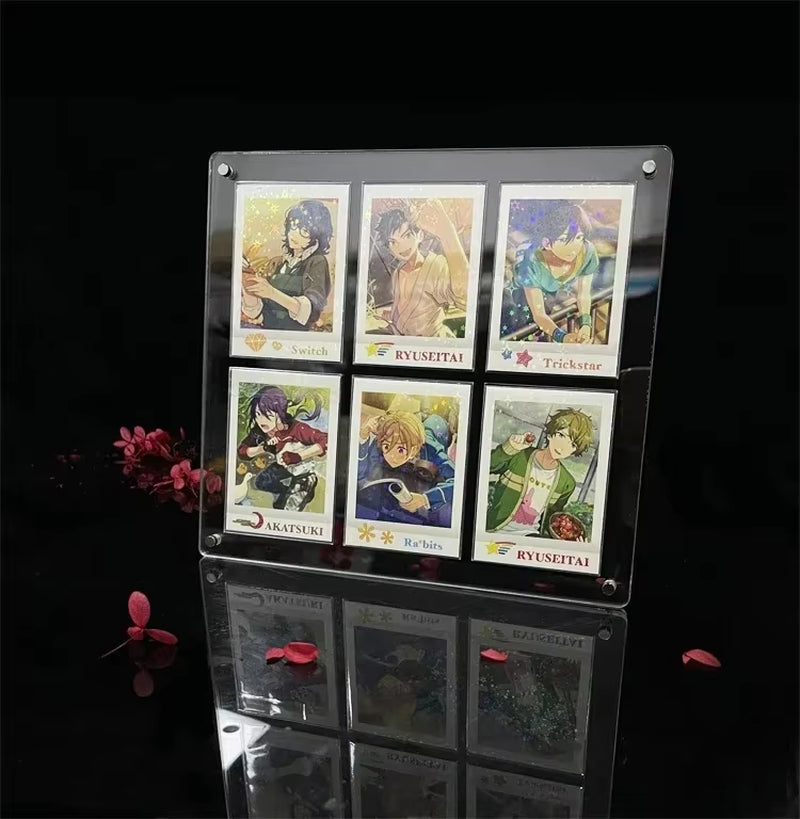 PTCG Pokemon Yu-Gi-Oh Anime Character Collection Card Display Stand Polaroid Picture Frame Thickened Acrylic Card Brick No Card