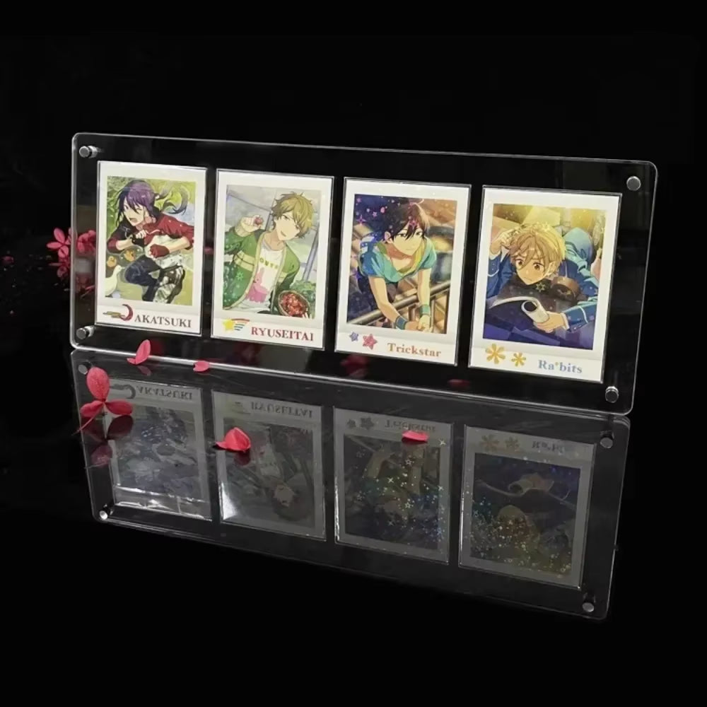 PTCG Pokemon Yu-Gi-Oh Anime Character Collection Card Display Stand Polaroid Picture Frame Thickened Acrylic Card Brick No Card