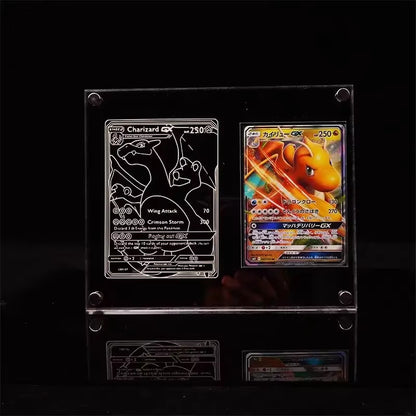 Yu-Gi-Oh Pokemon Card Brick Eeveelution White Dragon Sports Trading Card High Transparent Thickened Acrylic Display Stand Nocard