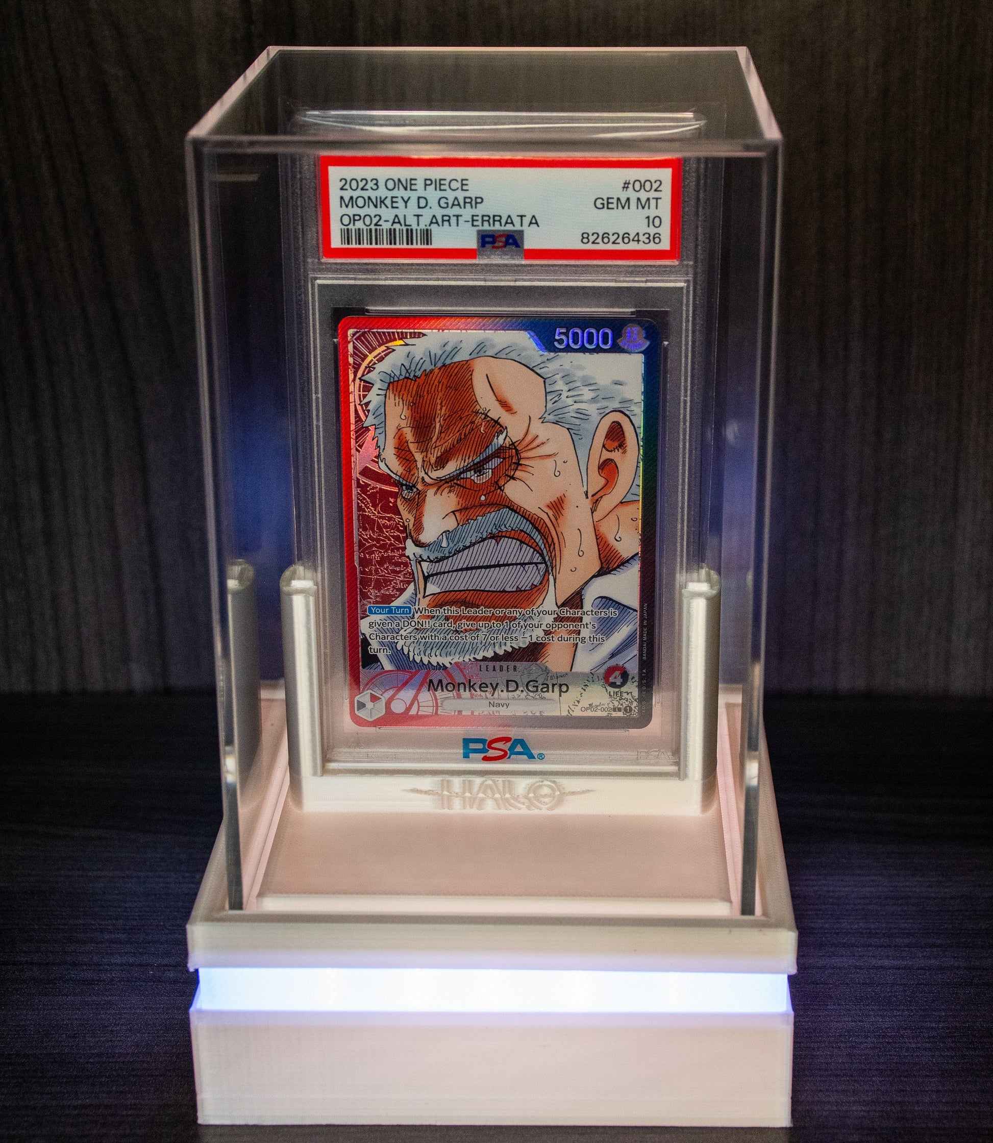 Graded Card Display Case | Stand Fits Collectible PSA, BGS, CGC, and Standard Top-Loaders Cards | Features App & Remote Controlled Leds.