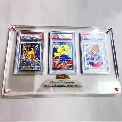 Support d’exposition en acrylique épaissi et transparent pour cartes PTCG, Pokémon, Yu-Gi-Oh, cartes gradées et cartes de sport